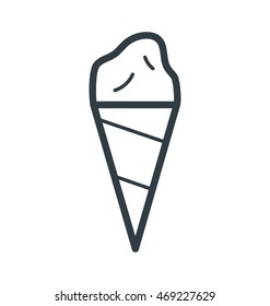 Ice Cone Vector Icon