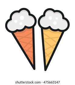 Ice Cone Vector Icon