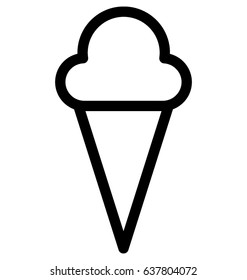 Ice Cone Vector Icon