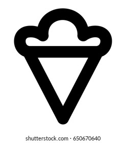 Ice Cone Vector Icon