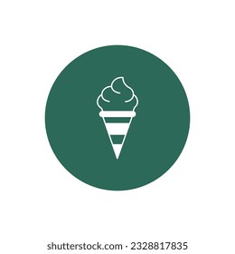 Ice cone Vector Icon with trendy background colors that can easily edit or modify

