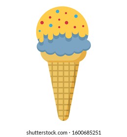 Ice Cone Vector icon which can be easily modified or edit