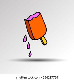 ice cone vector snack summer cold dessert