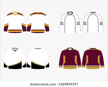 Ice Cool Dominance: Exclusive 4-Pack Ice Hockey Jersey Design Collection - Unleash Your Power on the Rink with Premium Athletic Style