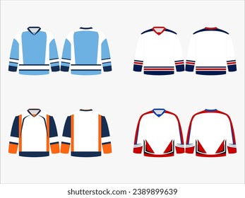 Ice Cool Dominance: Exclusive 4-Pack Ice Hockey Jersey Design Collection - Unleash Your Power on the Rink with Premium Athletic Style