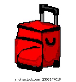 Eis cooler Box Spiel Pixel Art Retro-Vektorgrafik. Bitschere Eiskühler. alte Vintage-Illustration