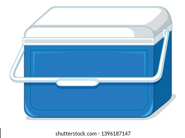 An ice cooler on whote background illustration