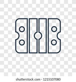Ice court concept vector linear icon isolated on transparent background, Ice court concept transparency concept in outline style