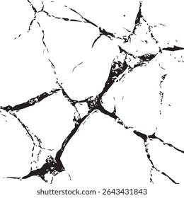 Ice Crack Texture on White Background for Winter Themes, Frozen Effects, or Cool Aesthetic