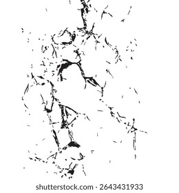 Ice Crack Texture on White Background for Winter Themes, Frozen Effects, or Cool Aesthetic