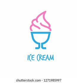 ice cram logo icon designs vector