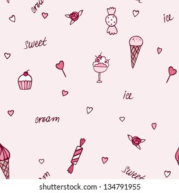 ice cram pattern sweet background