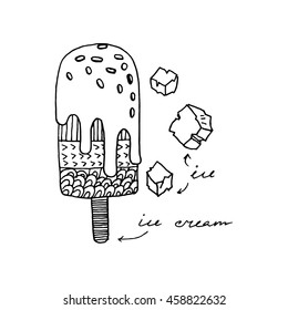 Ice cream and ice
