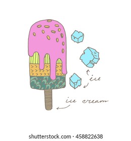 Ice cream and ice