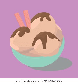 Ice cream with 3 balls