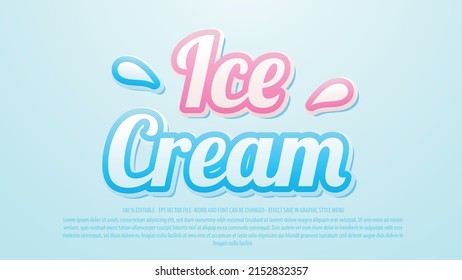 Ice Cream 3d Style Text Effect 