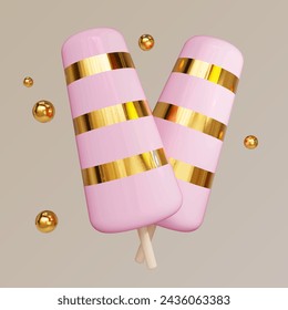 ice cream 3d vector summer chocolate