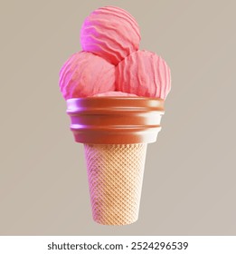 ice cream 3d vector sweet 