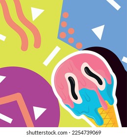 ice cream 90s modern style