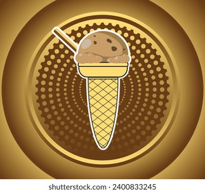 ice cream in an abstract background