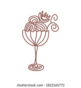Ice cream abstract sketch. Vector illustration
