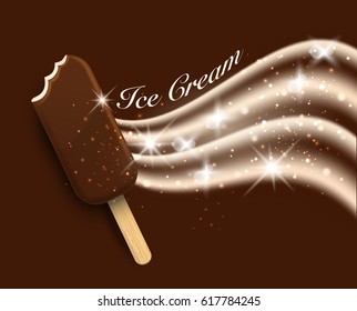 Ice cream advertising poster background