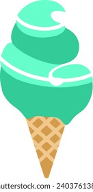 Ice Cream Alphabet Letter Vector