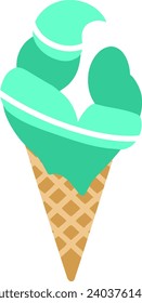 Ice Cream Alphabet Letter Vector