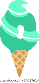Ice Cream Alphabet Letter Vector