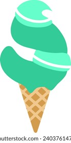 Ice Cream Alphabet Letter Vector