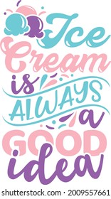 Ice cream is always a good idea | Ice cream quote