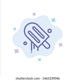 Ice cream, Cream, American, Usa Blue Icon on Abstract Cloud Background. Vector Icon Template background