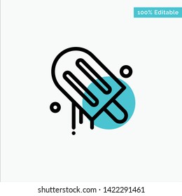 Ice cream, Cream, American, Usa turquoise highlight circle point Vector icon