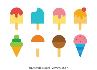 Ice cream art colorful line designs