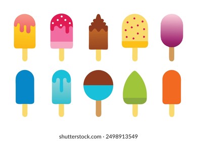 Ice cream art fun line compositions