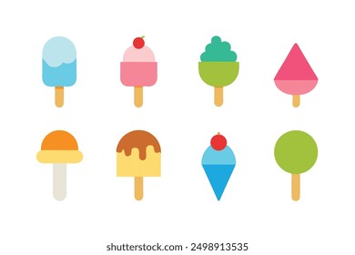 Ice cream art whimsical line patterns