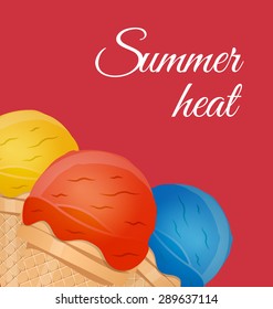 Ice cream bacgkround with pastel colour vector illustration