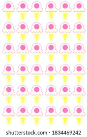 Ice cream. Background with ice cream. Pink ice cream