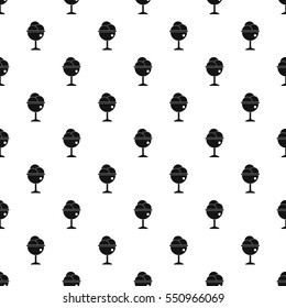 Ice cream ball in glass pattern. Simple illustration of ice cream ball in glass vector pattern for web