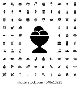 ice cream ball icon illustration isolated vector sign symbol