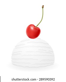 ice cream ball vector illustration isolated on white background