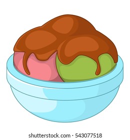 Ice cream balls icon. Cartoon illustration of ice cream balls vector icon for web design
