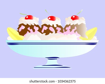 ice cream banana split