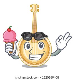 With ice cream banjo 