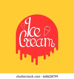 Ice Cream banner design template, vector illustration