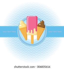 Ice cream - banner, poster, card