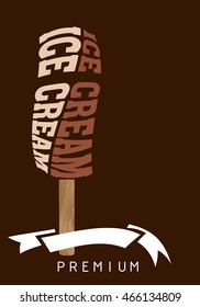 Ice cream banner.Vector illustration.