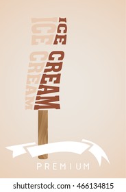 Ice cream banner.Vector illustration.