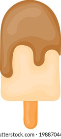 Ice cream bar Concept, frozen dessert on a stick or a candy bar Vector Icon Design, Summer Spring activities Symbol, Hot Weather Sign, Warmest Season Elements Stock illustration