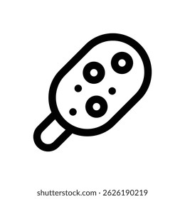 Ice cream bar. Editable stroke vector icon.